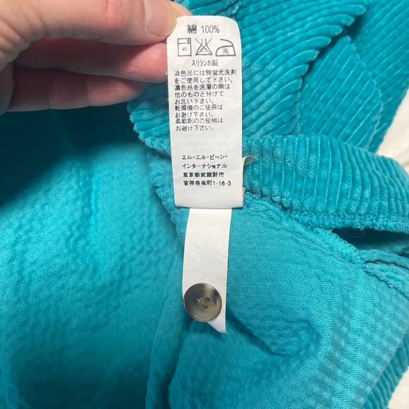 L.L. Bean Women’s Corduroy Shacket. Long Sleeve Turquoise. Granny Core. 3X - Picture 5 of 10